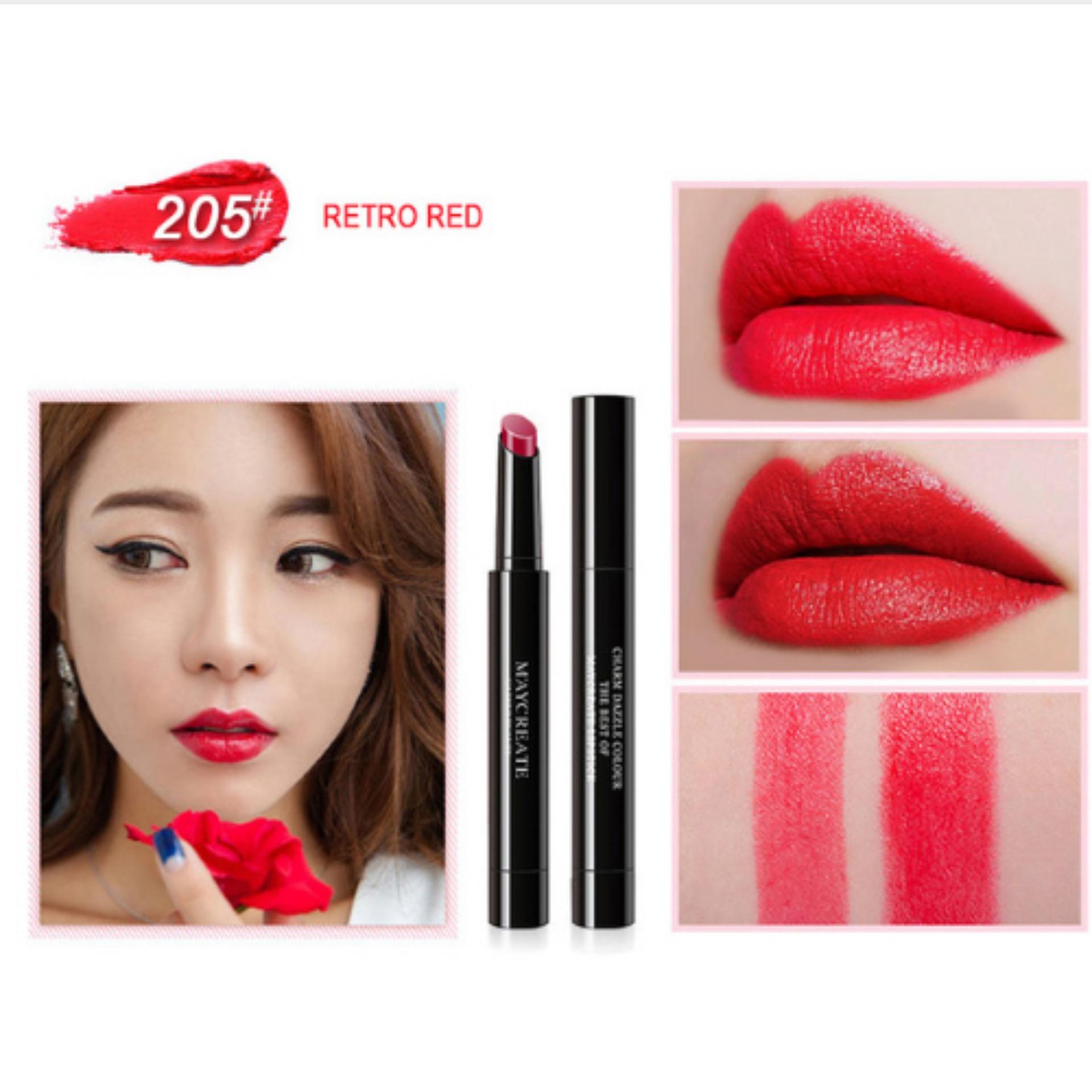 ลิปสติก MayCreate Lipstick บำรุงริมฝีปาก Moisturizer กันนํ้่า Waterproof 205