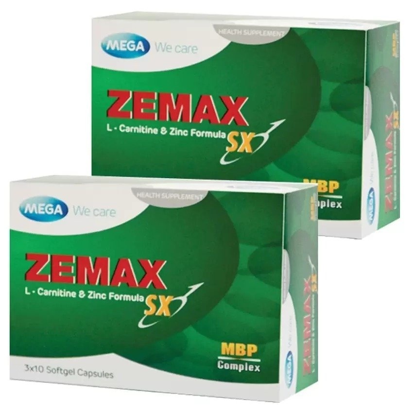 Mega We Care Zemax SX อาหารเสริมฟิตความเป็นชาย (2กล่อง/ 30เม็ด)