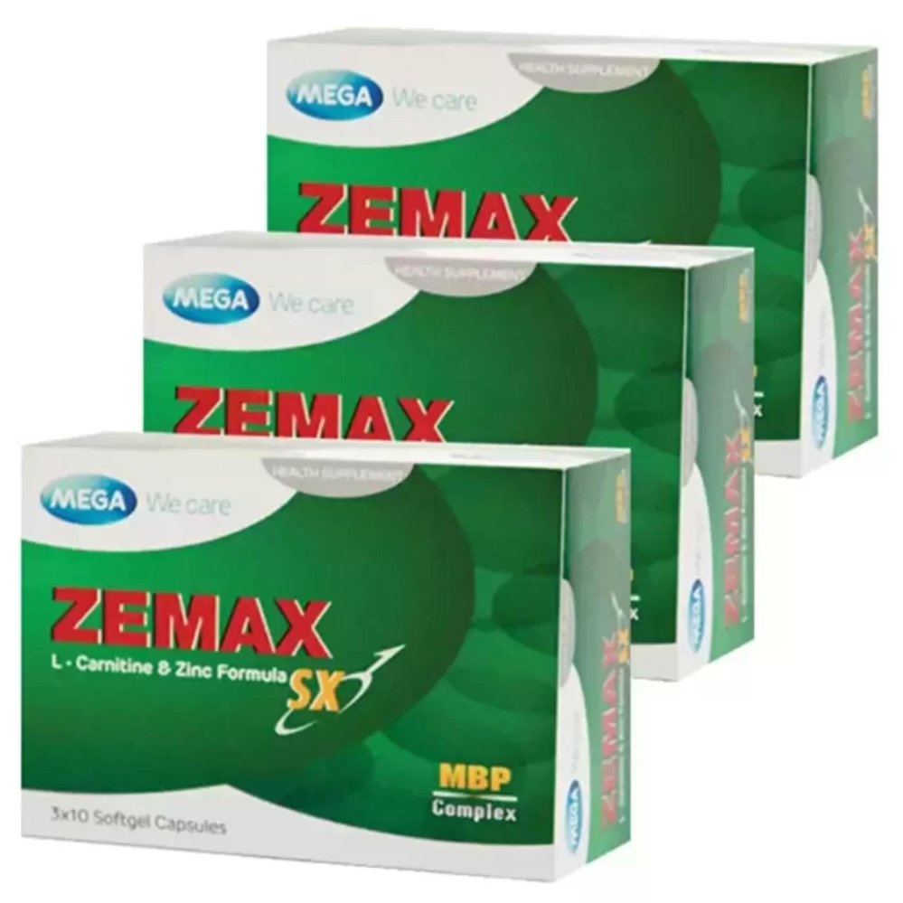 Mega We Care Zemax SXอาหารเสริมฟิตความเป็นชาย(3กล่อง/ 30เม็ด)