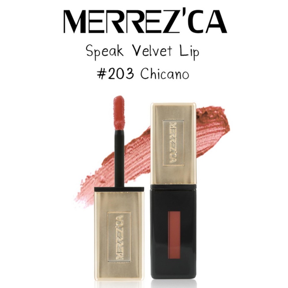 Merrez'ca Speak Velvet Lip ลิปสติกเนื้อลิควิด สัมผัสนุ่มกำมะหยี่ ลิปเนื้อแมตต์ ลิปเนื้อละเอียดชุ่มชื่น ( 1 แท่ง ) Merrez'ca Speak Velvet Lip ลิปสติกเนื้อลิควิด สัมผัสนุ่มกำมะหยี่ ลิปเนื้อแมตต์ ลิปเนื้อละเอียดชุ่มชื่น ( 1 แท่ง )