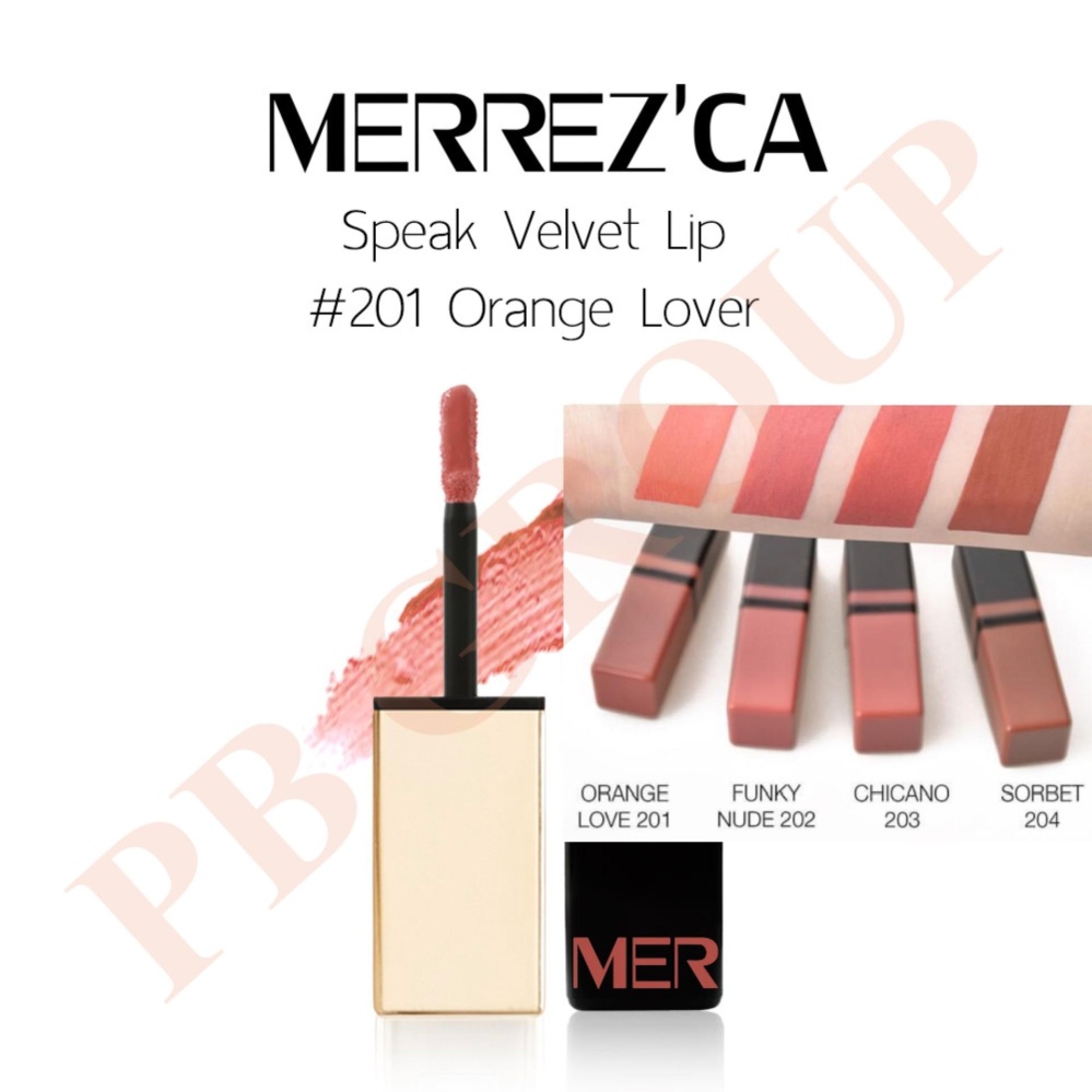 Merrezca Speak Velvet Lip 12ml. # 201 Orange Love Merrezca Speak Velvet Lip 12ml. # 201 Orange Love