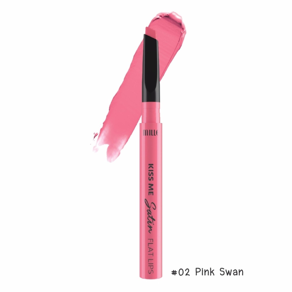 Mille Kiss Me Satin Flat Lips #02 Pink Swan Mille Kiss Me Satin Flat Lips #02 Pink Swan