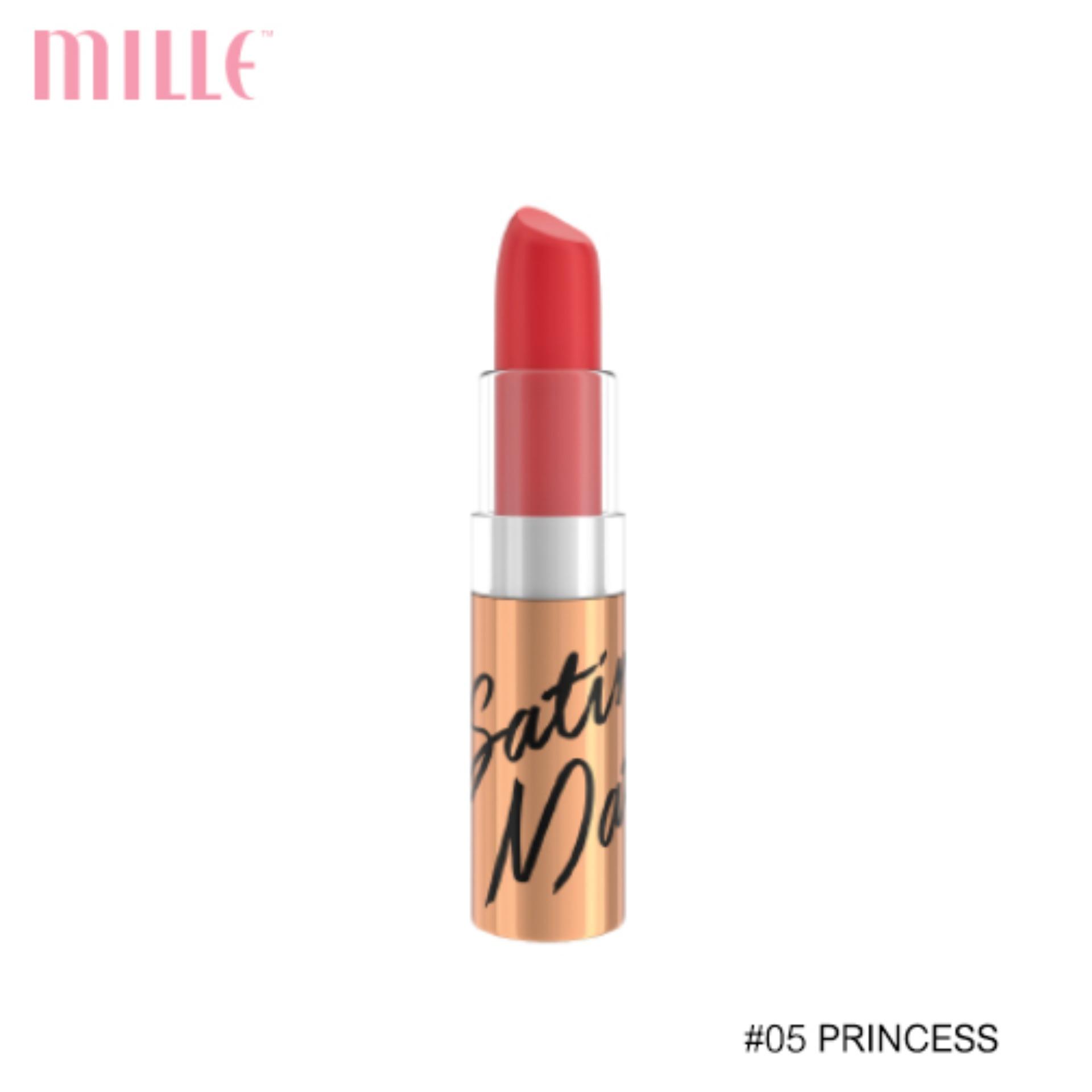 Mille ลิปสติกเนื้อสัมผัสซาติน Satin Matte Lipstick Hidden 3.8 g. Mille ลิปสติกเนื้อสัมผัสซาติน Satin Matte Lipstick Hidden 3.8 g.