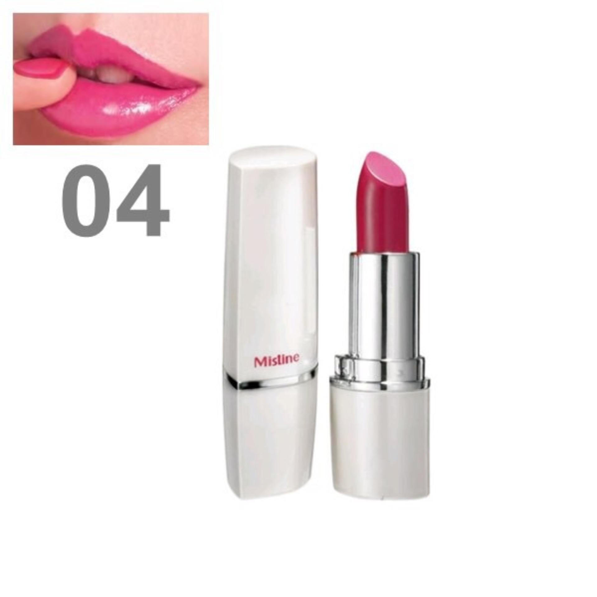 Mistine ลิปสติกติดทนนาน 12 ชั่วโมง 12 HR Long Last Lipstick เบอร์ 4 สีชมพูม่วง