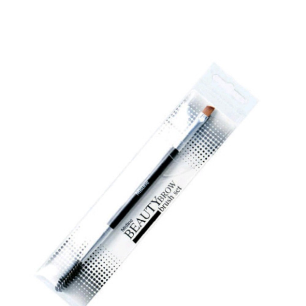 Mistine Beauty Brow Brush Set แปรงเขียนคิ้วและปัดคิ้ว แบบมืออาชีพ หัวแปรง 2 ด้าน ในแท่งเดียว
