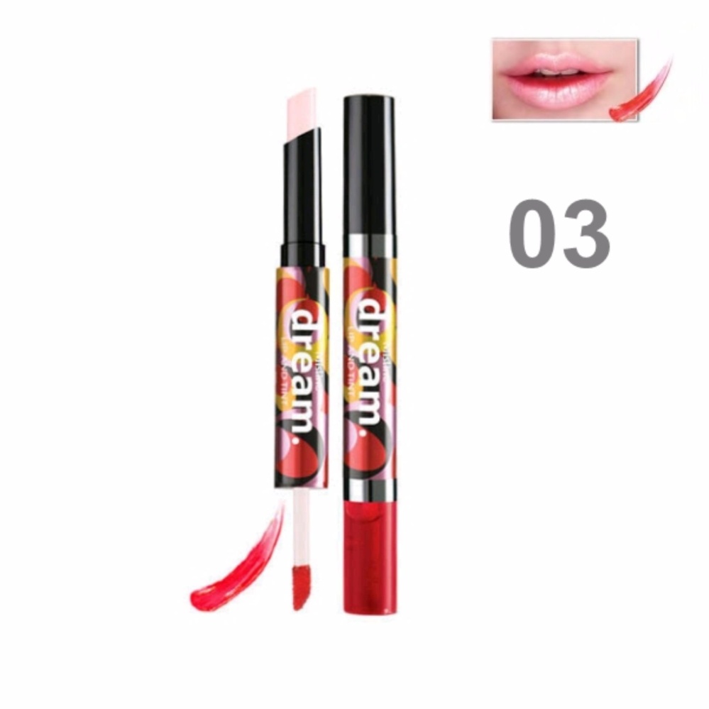 มิสทีน ดรีม ลิป แอนด์ ทินท์ เบอร์ 03 ทินท์สีแดง (2 ชิ้น) / Mistine Dream Lip and Tint No.03 Red Tint (2 pieces)