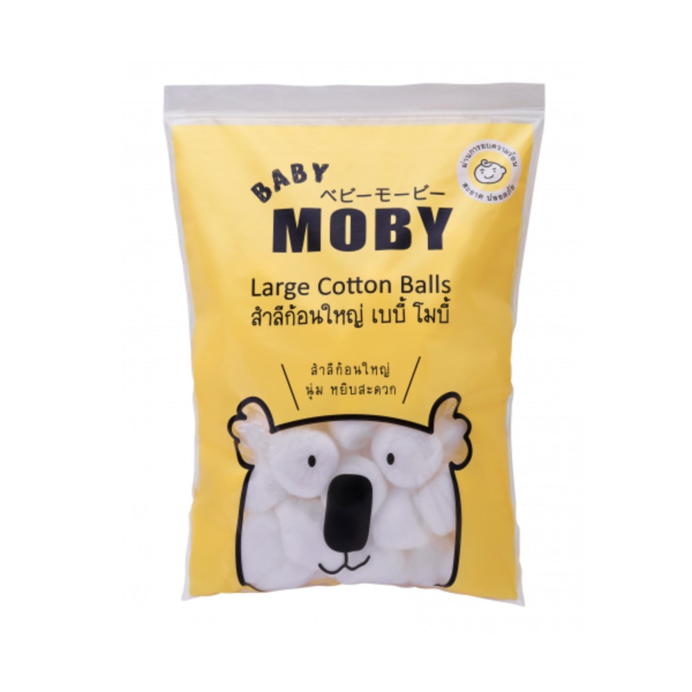 Moby Cotton สำลีก้อนใหญ่ (20 ห่อ/1 ลัง) Moby Cotton สำลีก้อนใหญ่ (20 ห่อ/1 ลัง)