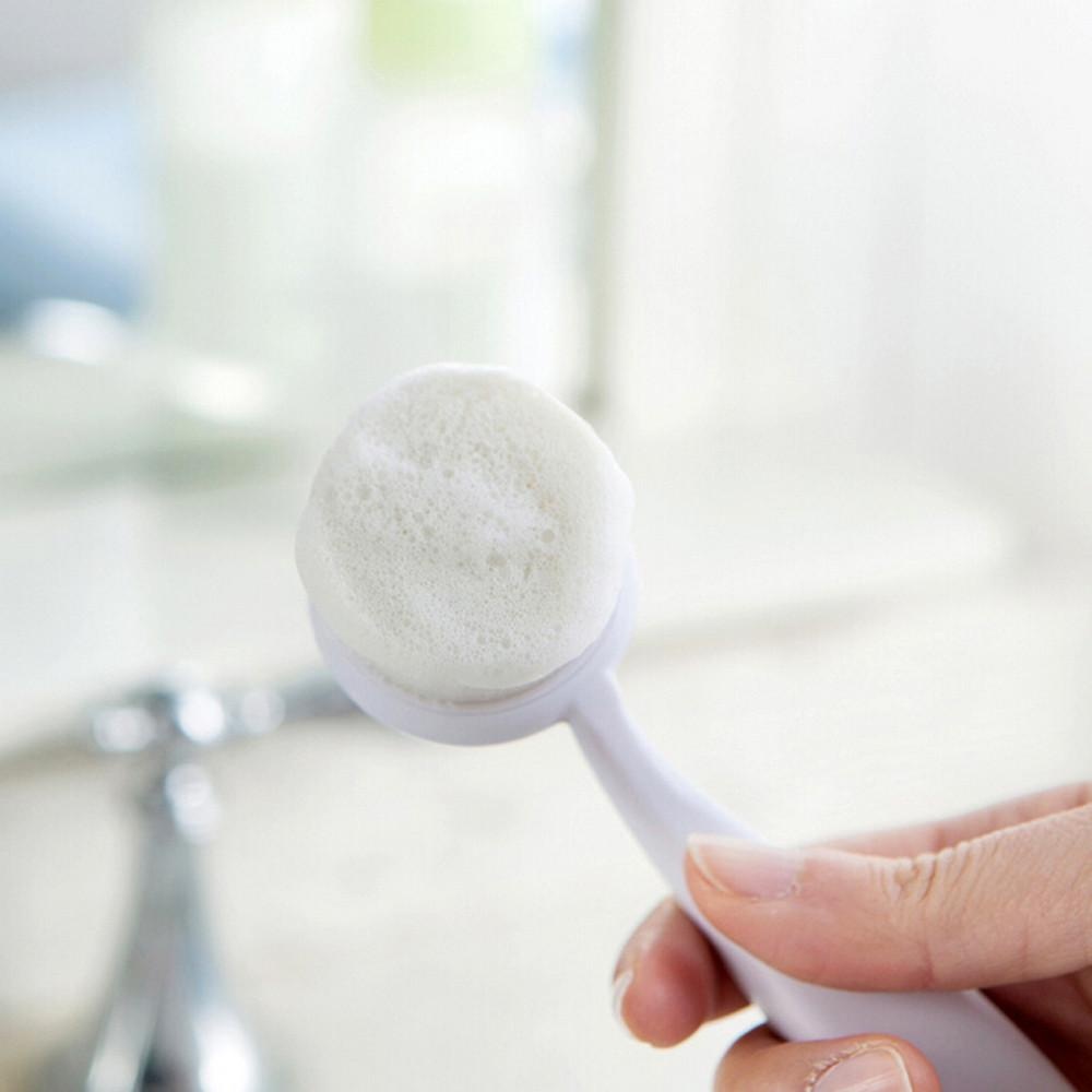 Multifunction Face Facial Soft แปรงคลีนซิ่งสปาดูแลผิวนวดสีขาว - INTL
