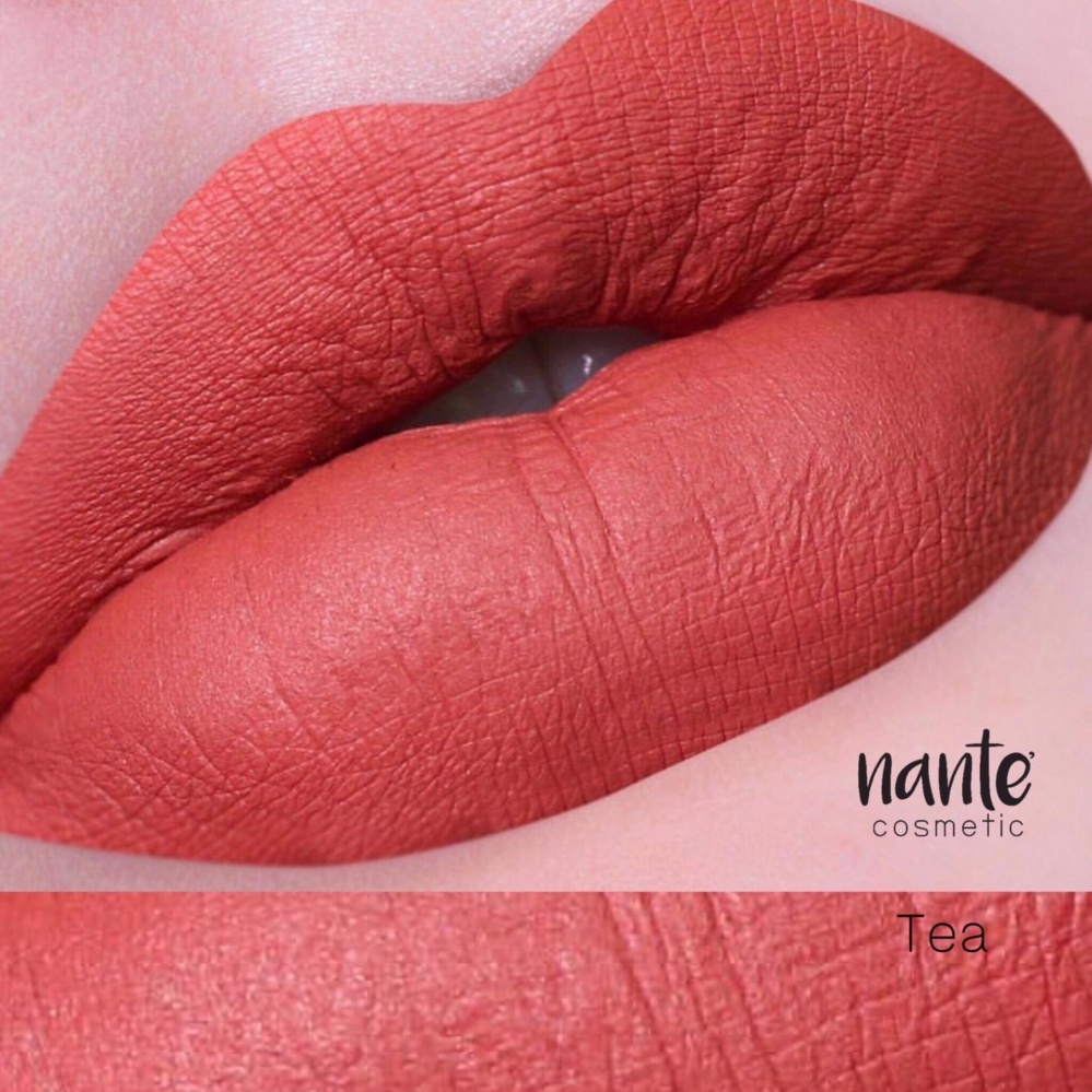 Nante Cosmetic Velvet Liquid Lipstick ลิปสติกเนื้อแมทท์ เนื้อครีมนุ่ม (สี TEA) Nante Cosmetic Velvet Liquid Lipstick ลิปสติกเนื้อแมทท์ เนื้อครีมนุ่ม (สี TEA)