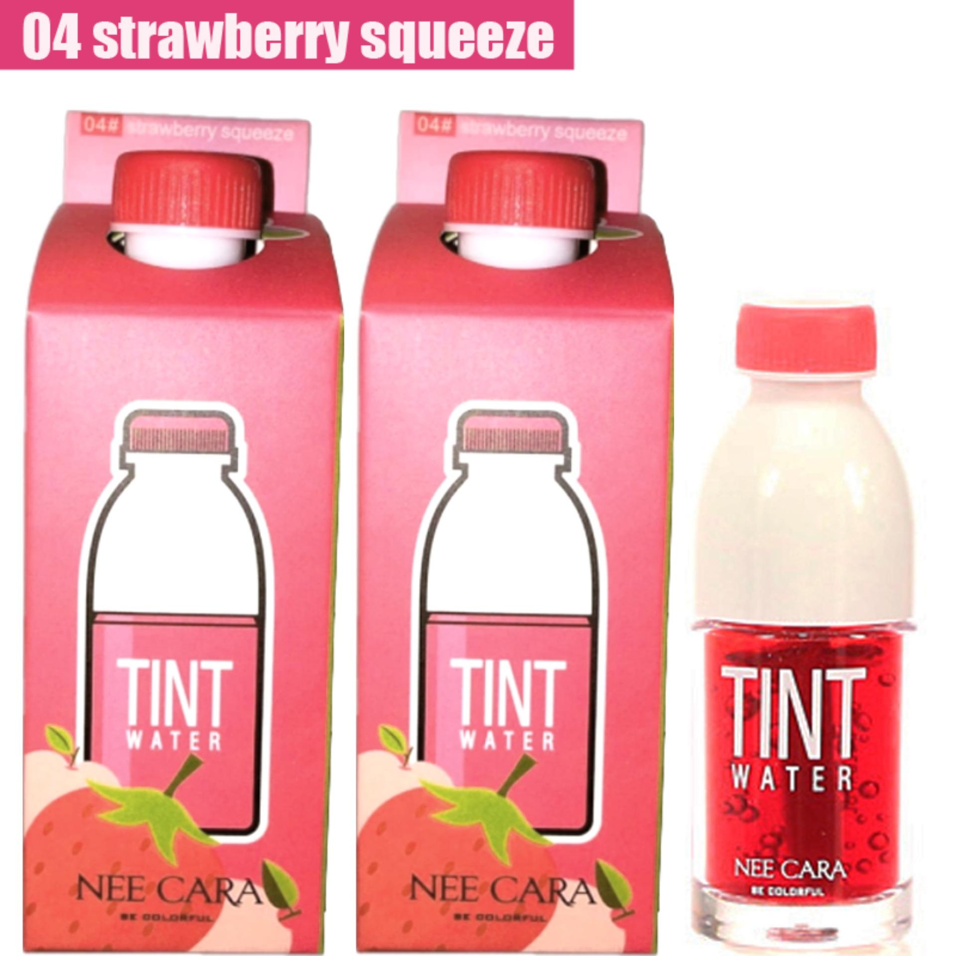 NEE CARA TINT WATER NO.019 #04 strawberry squeeze นีคารา ลิปติ้นท์ ทินท์ทาปาก (2ชิ้น) NEE CARA TINT WATER NO.019 #04 strawberry squeeze นีคารา ลิปติ้นท์ ทินท์ทาปาก (2ชิ้น)
