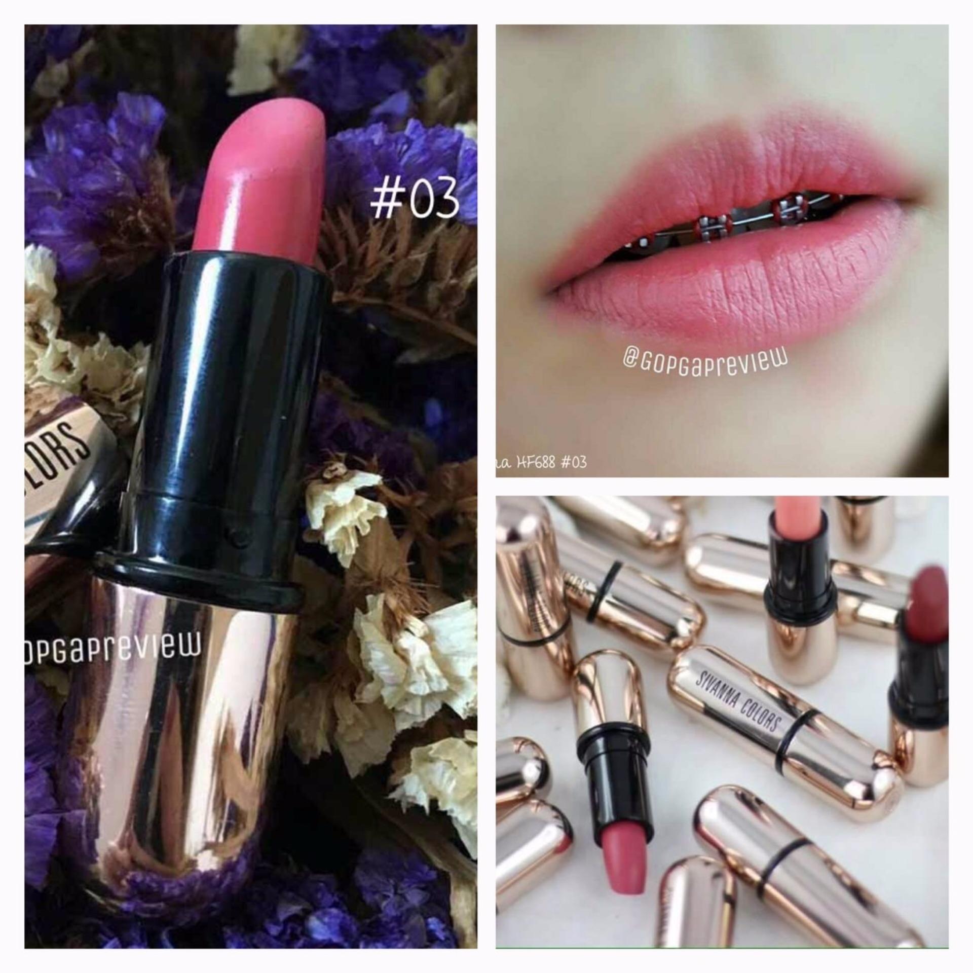 #No.03 (Svnคิสมี) SIVANNA COLORS MATTE STAY LIPSTICK KISS ME ปริมาณ 4 กรัม
