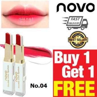 Novo Double Color Lipstick (ซื้อ 1 แถม 1 ) ของแท้ 100%(Zaab Fahion) โนโว ลิปสติก 2 สีในแท่งเดียว ลิปสติกทูโทน โทนสีสวยแซ่บ เนื้อเป็นลิปบาล์ม มีมอยเจอไรเซอร์ บำรุงริมฝีปาก ทาง่าย เฉดสีชัด ติดทนนาน 2 Tone Novo Double Color Lipstick (ซื้อ 1 แถม 1 ) ของแท้ 100%(Zaab Fahion) โนโว ลิปสติก 2 สีในแท่งเดียว ลิปสติกทูโทน โทนสีสวยแซ่บ เนื้อเป็นลิปบาล์ม มีมอยเจอไรเซอร์ บำรุงริมฝีปาก ทาง่าย เฉดสีชัด ติดทนนาน 2 Tone