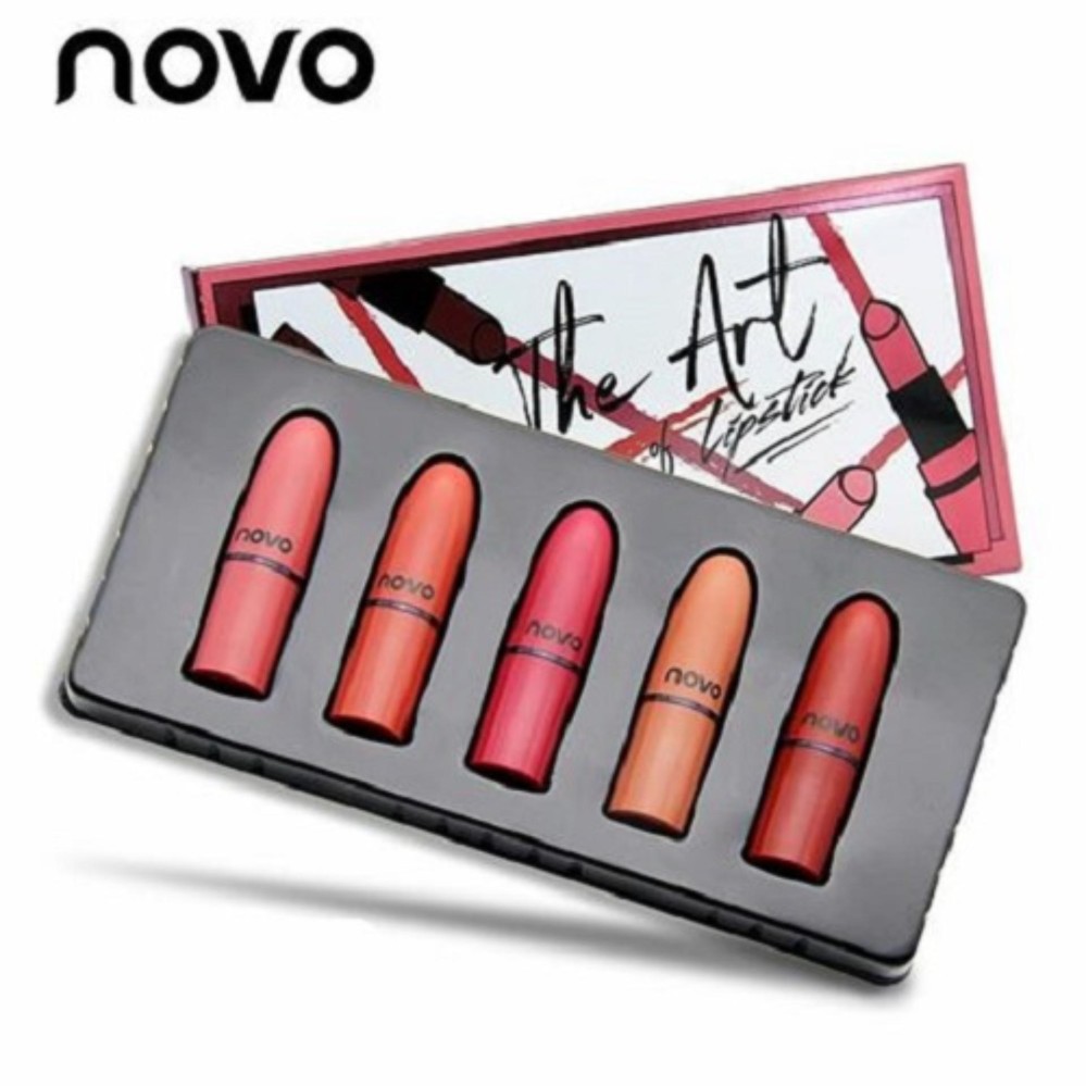 novo limited edition mini lipsticks เชต 5 ชิ้น novo limited edition mini lipsticks เชต 5 ชิ้น