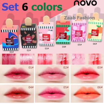 novo Lip Tint ครบเซ็ท 6 สี ของแท้ 100% (Zaab Fashion) DEAR DARING TINT โนโว ลิปไอติม ทินท์ไอติม โทนสีสวย มีมอยเจอไรเซอร์ บำรุงริมฝีปาก ทาง่าย กันน้ำ ติดทนนาน สีสวยสดใส novo Lip Tint ครบเซ็ท 6 สี ของแท้ 100% (Zaab Fashion) DEAR DARING TINT โนโว ลิปไอติม ทินท์ไอติม โทนสีสวย มีมอยเจอไรเซอร์ บำรุงริมฝีปาก ทาง่าย กันน้ำ ติดทนนาน สีสวยสดใส