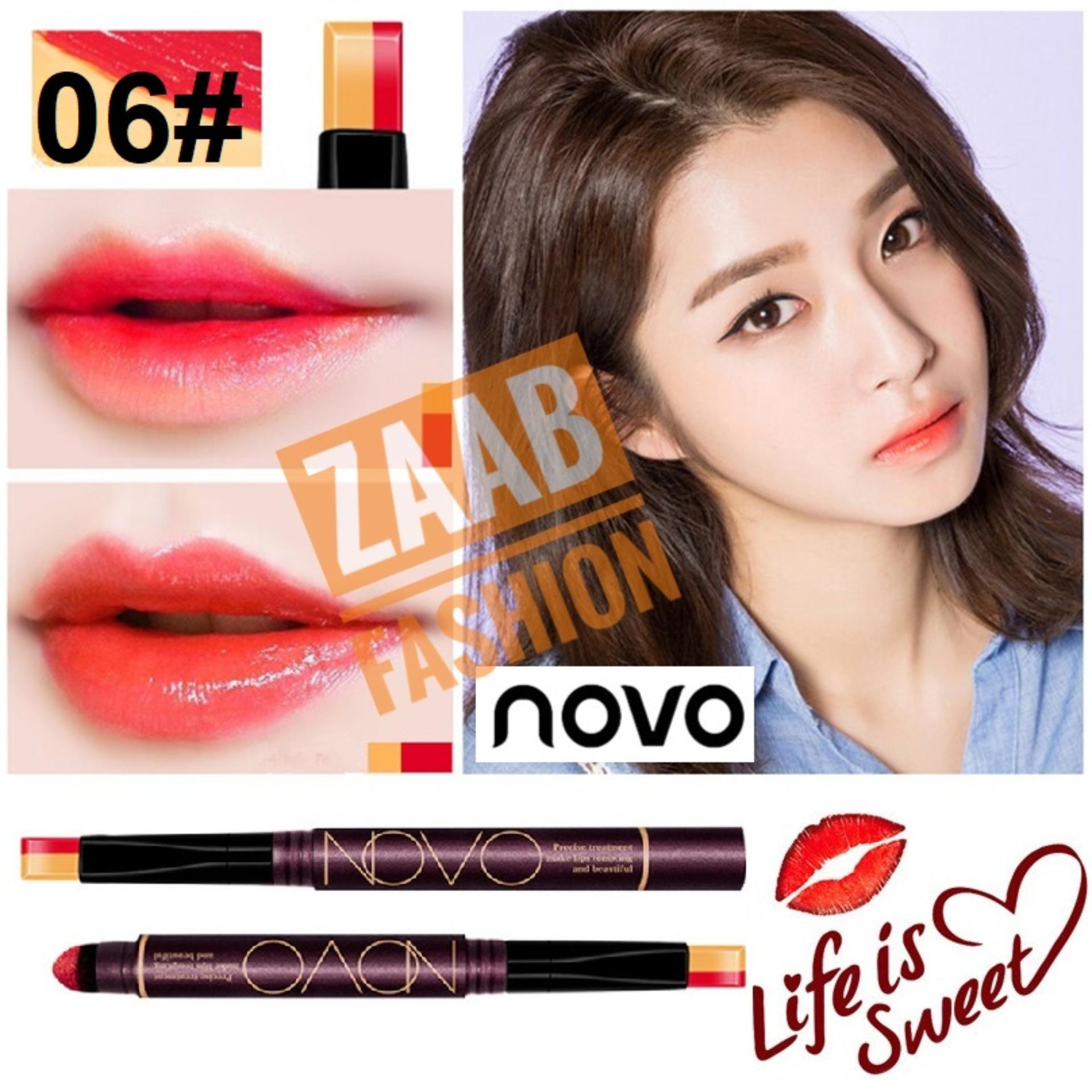 ใหม่ล่าสุด!!! Novo Lipstick ของแท้ 100% (Zaab Fashion)โนโวลิปสติก 2 สีในแท่งเดียว ลิปสติกทูโทน ใหม่ล่าสุดอีกด้านเป็นฟองน้ำ เนื้อเป็นลิปบาล์ม มีมอยเจอไรเซอร์ บำรุงริมฝีปาก ทาง่าย เฉดสีชัด กันน้ำ ติดทนนาน Novo 2 Tone ใหม่ล่าสุด!!! Novo Lipstick ของแท้ 100% (Zaab Fashion)โนโวลิปสติก 2 สีในแท่งเดียว ลิปสติกทูโทน ใหม่ล่าสุดอีกด้านเป็นฟองน้ำ เนื้อเป็นลิปบาล์ม มีมอยเจอไรเซอร์ บำรุงริมฝีปาก ทาง่าย เฉดสีชัด กันน้ำ ติดทนนาน Novo 2 Tone