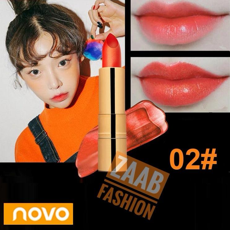 Novo Lipstick ของแท้ 100% (Zaab Fashion)Novo Pure Glossy Lipstick โนโวลิปสติก สีใหม่ล่าสุดด้วยการผสมผสานกับสีทองเลอค่า ติดทนนาน กันน้ำ ให้ความชุ่มชื่นด้วยวิตามิน A และ E แบรนด์นี้ไม่เคยทำให้สาวๆ ผิดหวัง คุ้มค่าเกินราคา Novo Gold Novo Lipstick ของแท้ 100% (Zaab Fashion)Novo Pure Glossy Lipstick โนโวลิปสติก สีใหม่ล่าสุดด้วยการผสมผสานกับสีทองเลอค่า ติดทนนาน กันน้ำ ให้ความชุ่มชื่นด้วยวิตามิน A และ E แบรนด์นี้ไม่เคยทำให้สาวๆ ผิดหวัง คุ้มค่าเกินราคา Novo Gold