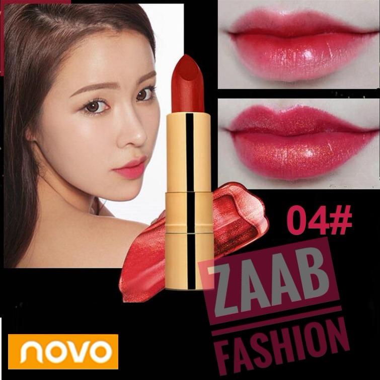 Novo Lipstick ของแท้ 100% (Zaab Fashion)Novo Pure Glossy Lipstick โนโวลิปสติก สีใหม่ล่าสุดด้วยการผสมผสานกับสีทองเลอค่า ติดทนนาน กันน้ำ ให้ความชุ่มชื่นด้วยวิตามิน A และ E แบรนด์นี้ไม่เคยทำให้สาวๆ ผิดหวัง คุ้มค่าเกินราคา Novo Gold Novo Lipstick ของแท้ 100% (Zaab Fashion)Novo Pure Glossy Lipstick โนโวลิปสติก สีใหม่ล่าสุดด้วยการผสมผสานกับสีทองเลอค่า ติดทนนาน กันน้ำ ให้ความชุ่มชื่นด้วยวิตามิน A และ E แบรนด์นี้ไม่เคยทำให้สาวๆ ผิดหวัง คุ้มค่าเกินราคา Novo Gold