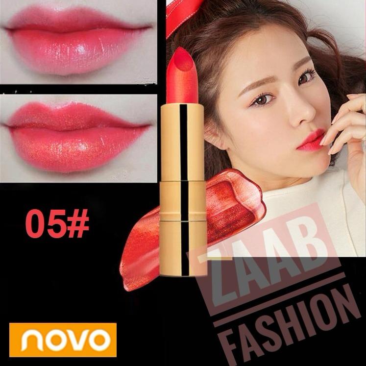 Novo Lipstick ของแท้ 100% (Zaab Fashion)Novo Pure Glossy Lipstick โนโวลิปสติก สีใหม่ล่าสุดด้วยการผสมผสานกับสีทองเลอค่า ติดทนนาน กันน้ำ ให้ความชุ่มชื่นด้วยวิตามิน A และ E แบรนด์นี้ไม่เคยทำให้สาวๆ ผิดหวัง คุ้มค่าเกินราคา Novo Gold Novo Lipstick ของแท้ 100% (Zaab Fashion)Novo Pure Glossy Lipstick โนโวลิปสติก สีใหม่ล่าสุดด้วยการผสมผสานกับสีทองเลอค่า ติดทนนาน กันน้ำ ให้ความชุ่มชื่นด้วยวิตามิน A และ E แบรนด์นี้ไม่เคยทำให้สาวๆ ผิดหวัง คุ้มค่าเกินราคา Novo Gold