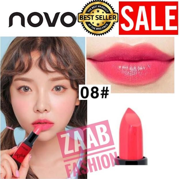 NOVO Velvet Smooth Lipstick Matte ของแท้ 100%(Zaab Fashion) โนโว ลิปสติก เนื้อแมทสีสด สวยชัด สไตล์เกาหลี ติดทน กันน้ำ แบรนด์ยอดฮิตที่ไม่เคยทำให้สาวๆ ผิดหวัง NOVO Velvet Smooth Lipstick Matte ของแท้ 100%(Zaab Fashion) โนโว ลิปสติก เนื้อแมทสีสด สวยชัด สไตล์เกาหลี ติดทน กันน้ำ แบรนด์ยอดฮิตที่ไม่เคยทำให้สาวๆ ผิดหวัง