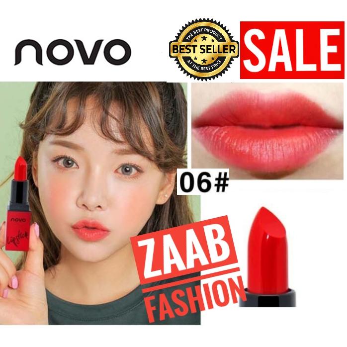 NOVO Velvet Smooth Lipstick Matte ของแท้ 100%(Zaab Fashion) โนโว ลิปสติก เนื้อแมทสีสด สวยชัด สไตล์เกาหลี ติดทน กันน้ำ แบรนด์ยอดฮิตที่ไม่เคยทำให้สาวๆ ผิดหวัง NOVO Velvet Smooth Lipstick Matte ของแท้ 100%(Zaab Fashion) โนโว ลิปสติก เนื้อแมทสีสด สวยชัด สไตล์เกาหลี ติดทน กันน้ำ แบรนด์ยอดฮิตที่ไม่เคยทำให้สาวๆ ผิดหวัง