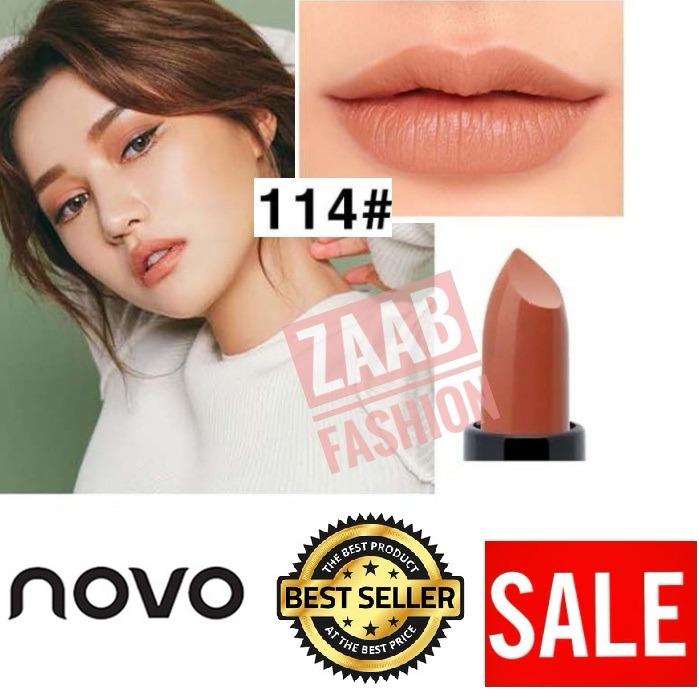 NOVO Velvet Smooth Lipstick Matte ของแท้ 100%(Zaab Fashion) โนโว ลิปสติก เนื้อแมทสีสด สวยชัด สไตล์เกาหลี ติดทน กันน้ำ แบรนด์ยอดฮิตที่ไม่เคยทำให้สาวๆ ผิดหวัง NOVO Velvet Smooth Lipstick Matte ของแท้ 100%(Zaab Fashion) โนโว ลิปสติก เนื้อแมทสีสด สวยชัด สไตล์เกาหลี ติดทน กันน้ำ แบรนด์ยอดฮิตที่ไม่เคยทำให้สาวๆ ผิดหวัง