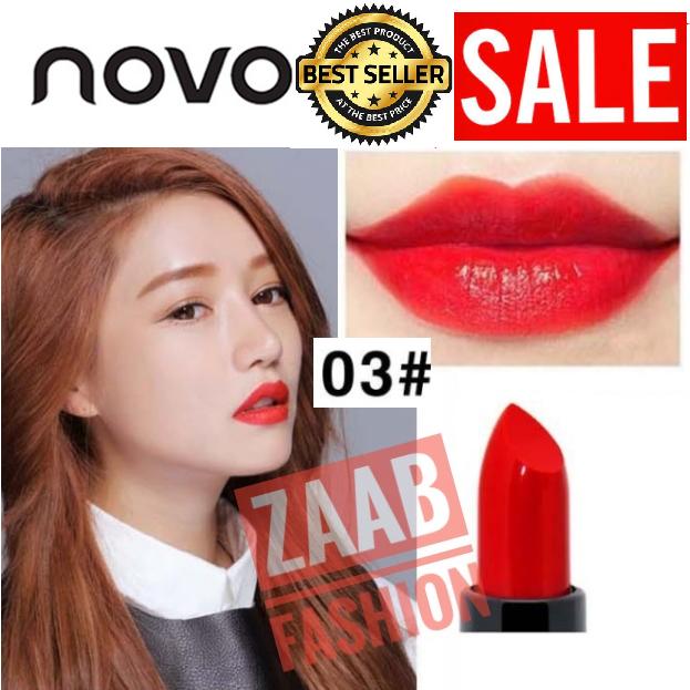NOVO Velvet Smooth Lipstick Matte ของแท้ 100%(Zaab Fashion) โนโว ลิปสติก เนื้อแมทสีสด สวยชัด สไตล์เกาหลี ติดทน กันน้ำ แบรนด์ยอดฮิตที่ไม่เคยทำให้สาวๆ ผิดหวัง NOVO Velvet Smooth Lipstick Matte ของแท้ 100%(Zaab Fashion) โนโว ลิปสติก เนื้อแมทสีสด สวยชัด สไตล์เกาหลี ติดทน กันน้ำ แบรนด์ยอดฮิตที่ไม่เคยทำให้สาวๆ ผิดหวัง