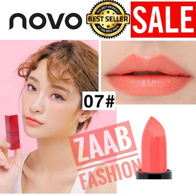 NOVO Velvet Smooth Lipstick Matte ของแท้ 100%(Zaab Fashion) โนโว ลิปสติก เนื้อแมทสีสด สวยชัด สไตล์เกาหลี ติดทน กันน้ำ แบรนด์ยอดฮิตที่ไม่เคยทำให้สาวๆ ผิดหวัง NOVO Velvet Smooth Lipstick Matte ของแท้ 100%(Zaab Fashion) โนโว ลิปสติก เนื้อแมทสีสด สวยชัด สไตล์เกาหลี ติดทน กันน้ำ แบรนด์ยอดฮิตที่ไม่เคยทำให้สาวๆ ผิดหวัง