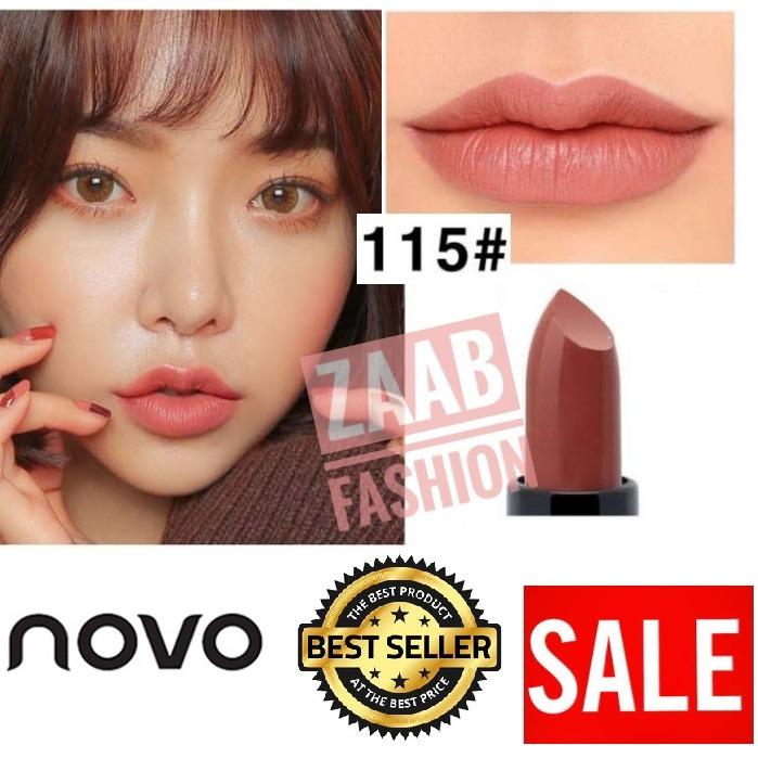 NOVO Velvet Smooth Lipstick Matte ของแท้ 100%(Zaab Fashion) โนโว ลิปสติก เนื้อแมทสีสด สวยชัด สไตล์เกาหลี ติดทน กันน้ำ แบรนด์ยอดฮิตที่ไม่เคยทำให้สาวๆ ผิดหวัง NOVO Velvet Smooth Lipstick Matte ของแท้ 100%(Zaab Fashion) โนโว ลิปสติก เนื้อแมทสีสด สวยชัด สไตล์เกาหลี ติดทน กันน้ำ แบรนด์ยอดฮิตที่ไม่เคยทำให้สาวๆ ผิดหวัง