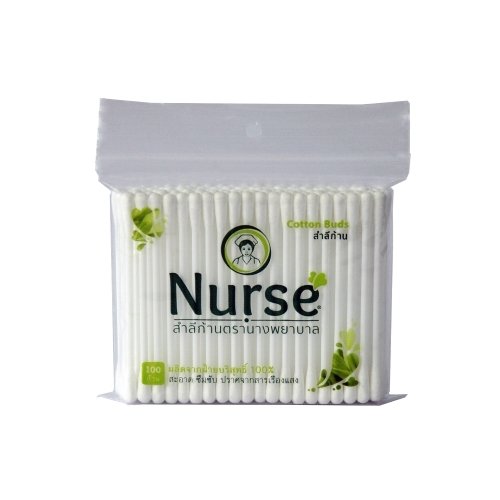 Nurse Cotton Buds สำลีก้าน 100 ก้าน/ห่อ x 24 ห่อ (2 โหล)