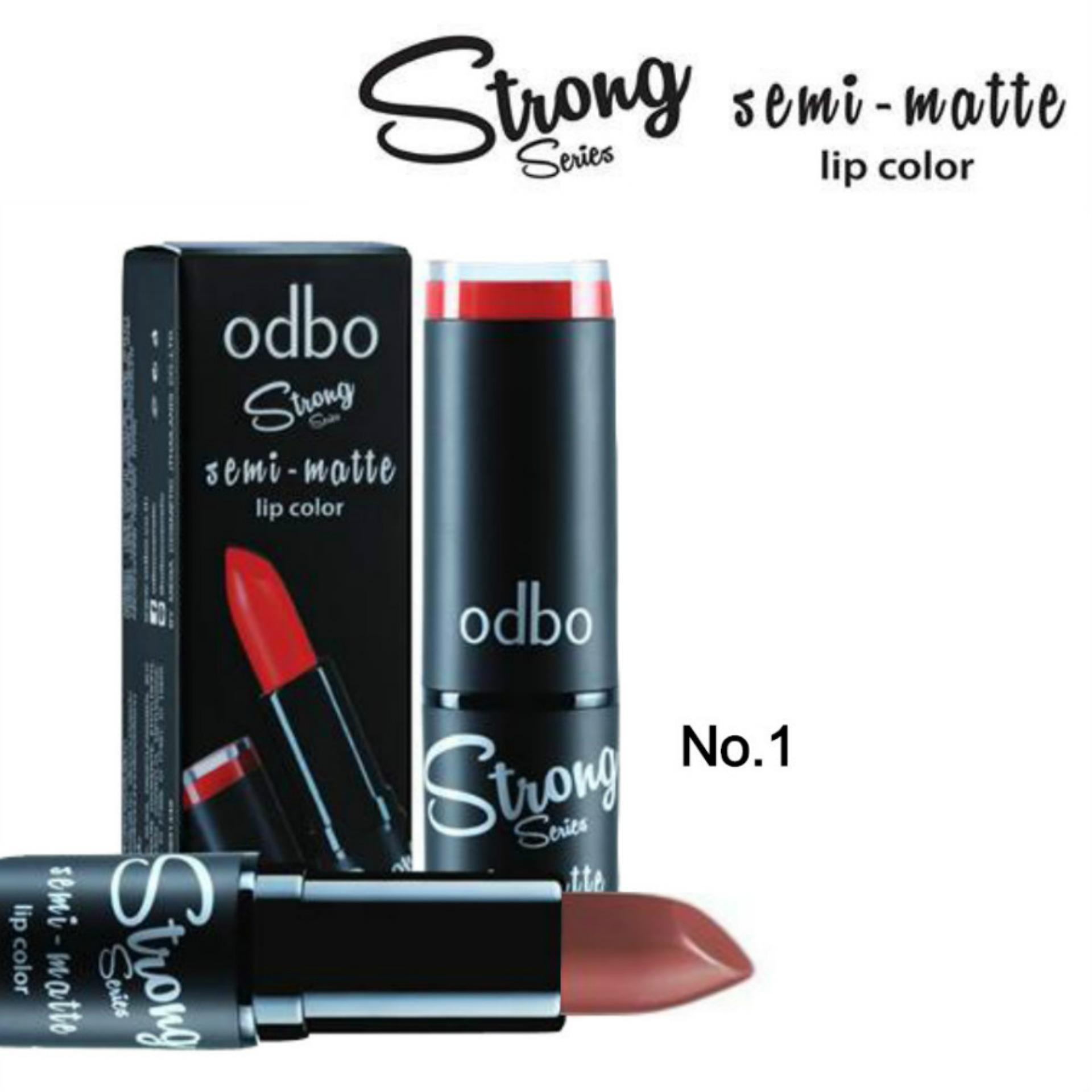 Odbo ลิปคัลเลอร์ เนื้อครีมกึ่งแมท Strong Semi Matte No.1 Odbo ลิปคัลเลอร์ เนื้อครีมกึ่งแมท Strong Semi Matte No.1