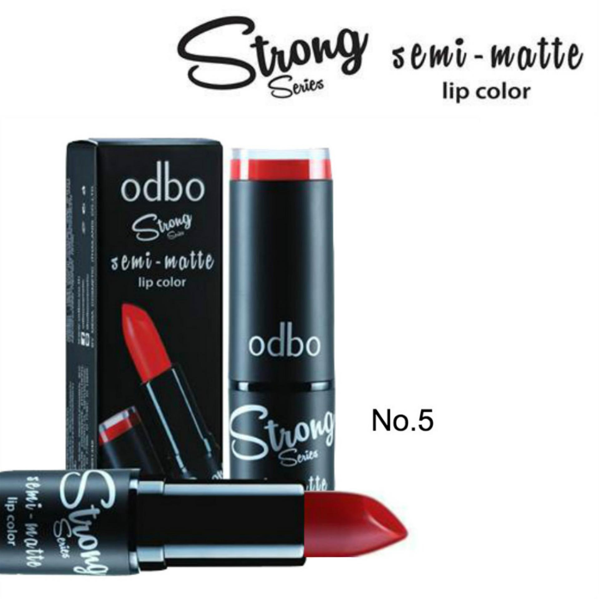 Odbo ลิปคัลเลอร์ เนื้อครีมกึ่งแมท Strong Semi Matte No.5 Odbo ลิปคัลเลอร์ เนื้อครีมกึ่งแมท Strong Semi Matte No.5