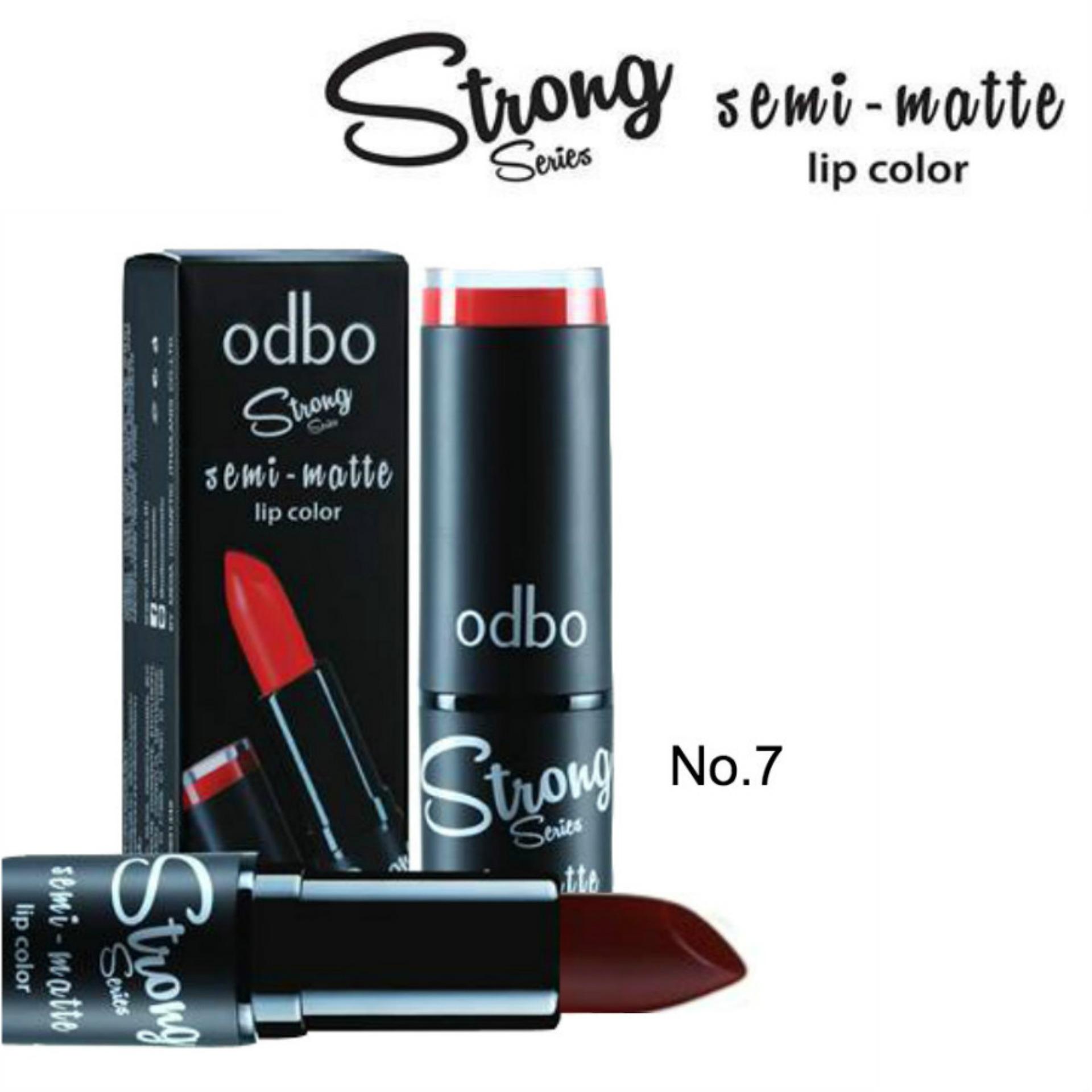 Odbo ลิปคัลเลอร์ เนื้อครีมกึ่งแมท Strong Semi Matte No.7 Odbo ลิปคัลเลอร์ เนื้อครีมกึ่งแมท Strong Semi Matte No.7