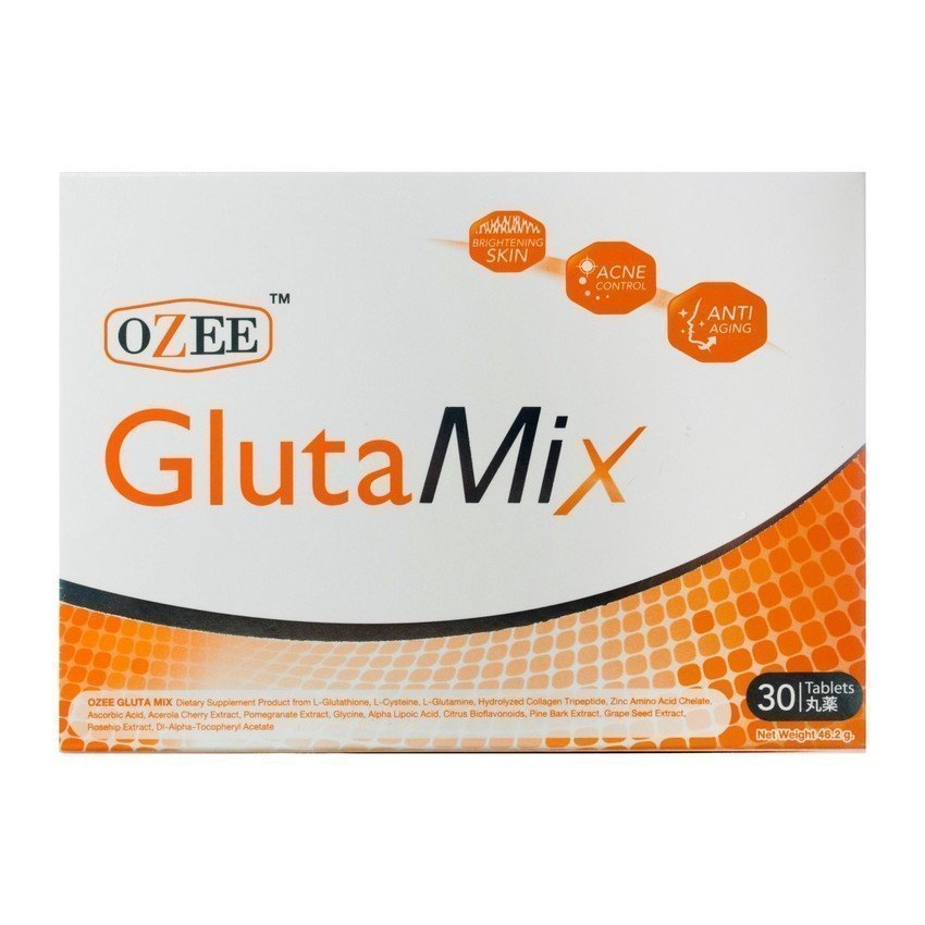 Ozee Gluta Mix โอซี กลูต้า มิกซ์ 30 เม็ด (1 กล่อง) Ozee Gluta Mix โอซี กลูต้า มิกซ์ 30 เม็ด (1 กล่อง)