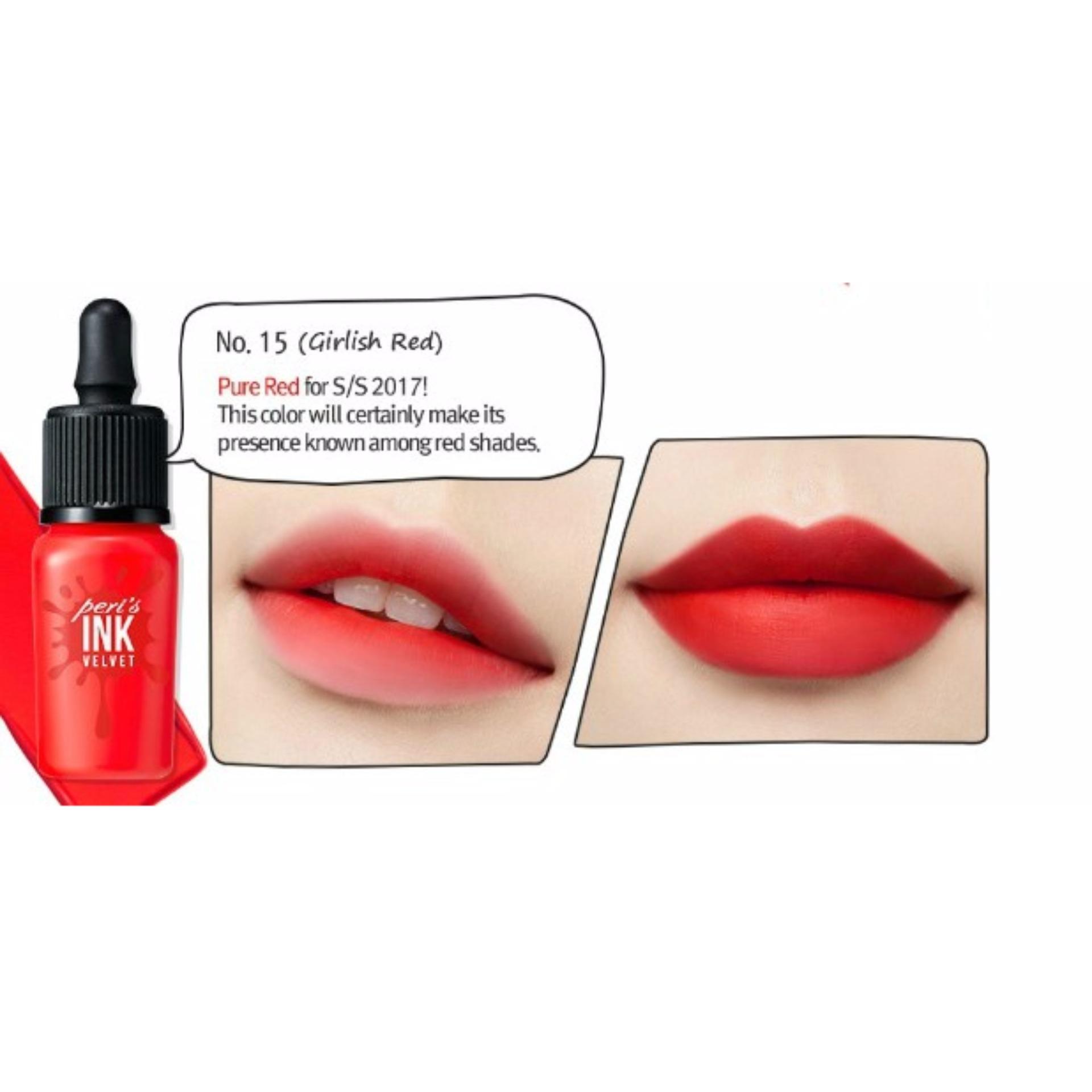 Peripera Peri's Ink Velvet #15 Girlish Red ลิปแมทกำมะหยี่นุ่มลื่น สีสวยติดทนนานราวกับวิปครีม แทบไม่ต้องทาซ้ำแม้ดื่มน้ำหรือทานอาหาร Peripera Peri's Ink Velvet #15 Girlish Red ลิปแมทกำมะหยี่นุ่มลื่น สีสวยติดทนนานราวกับวิปครีม แทบไม่ต้องทาซ้ำแม้ดื่มน้ำหรือทานอาหาร