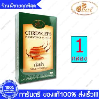 ถั่งเช่า ไฟโตโกลด์ PHYTOGOLD Cordycep 30 Cap. X 1 Box ถั่งเช่า ไฟโตโกลด์ PHYTOGOLD Cordycep 30 Cap. X 1 Box