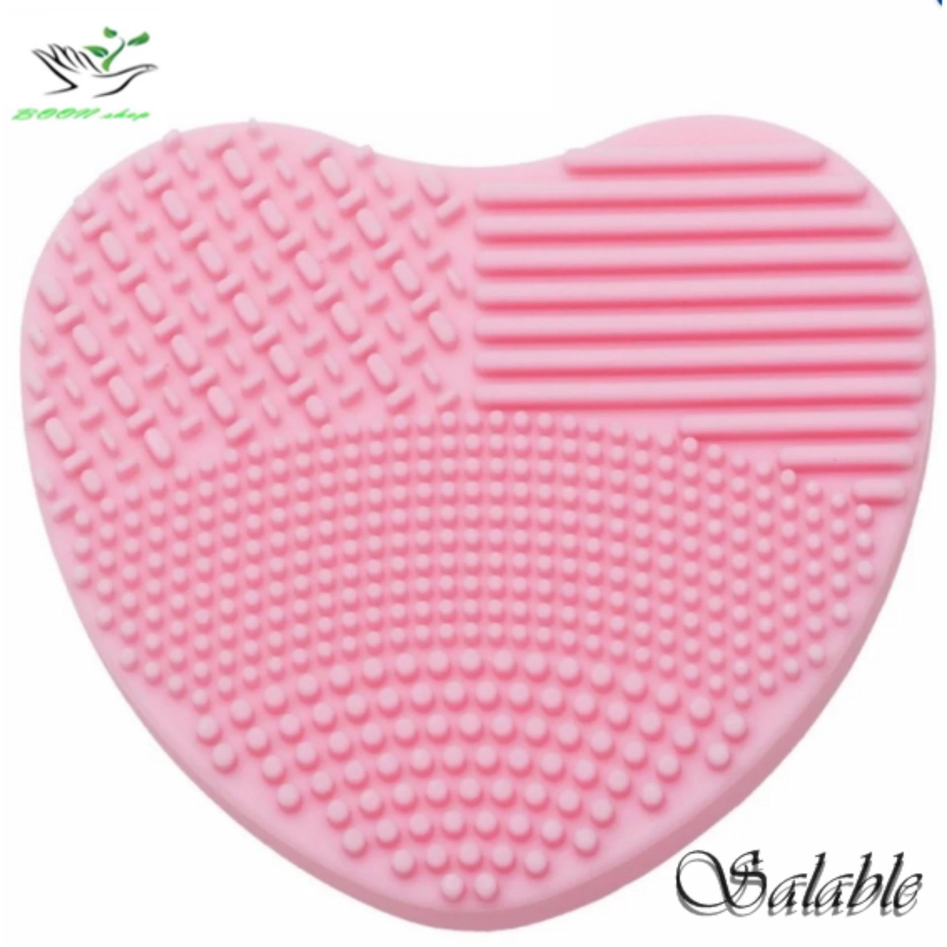 ที่ทำความสะอาดแปรงแต่งหน้า รูปหัวใจ (Pink) 1ชิ้น ที่ทำความสะอาดแปรงแต่งหน้า รูปหัวใจ (Pink) 1ชิ้น