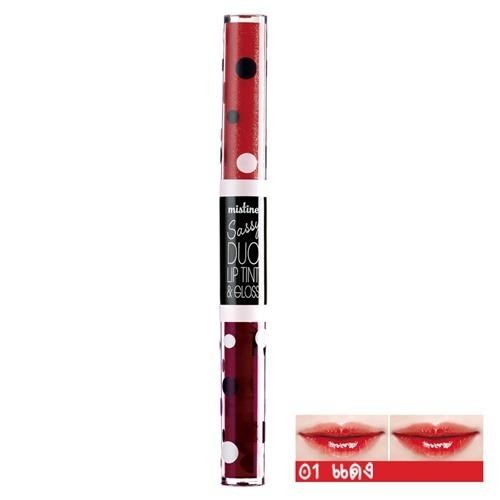 มิสทิน แซสซี่ ดูโอ้ ลิป ทินท์ แอนด์ กลอส MISTINE SASSY DUO LIP TINT & GLOSS NO. 01 แดง 2 ก. มิสทิน แซสซี่ ดูโอ้ ลิป ทินท์ แอนด์ กลอส MISTINE SASSY DUO LIP TINT & GLOSS NO. 01 แดง 2 ก.
