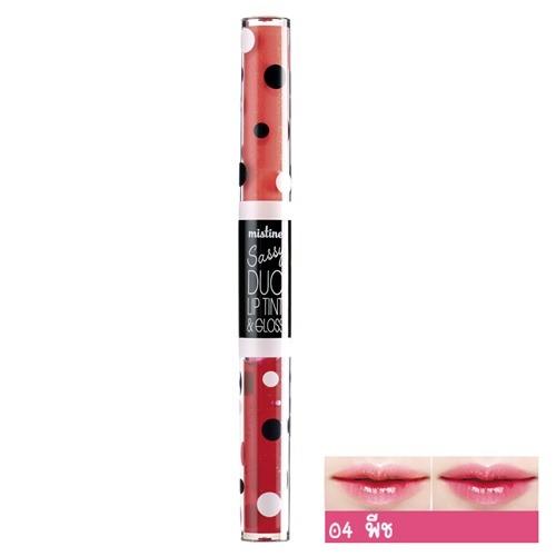 มิสทิน แซสซี่ ดูโอ้ ลิป ทินท์ แอนด์ กลอส MISTINE SASSY DUO LIP TINT & GLOSS NO.04 พีช 2 ก. มิสทิน แซสซี่ ดูโอ้ ลิป ทินท์ แอนด์ กลอส MISTINE SASSY DUO LIP TINT & GLOSS NO.04 พีช 2 ก.