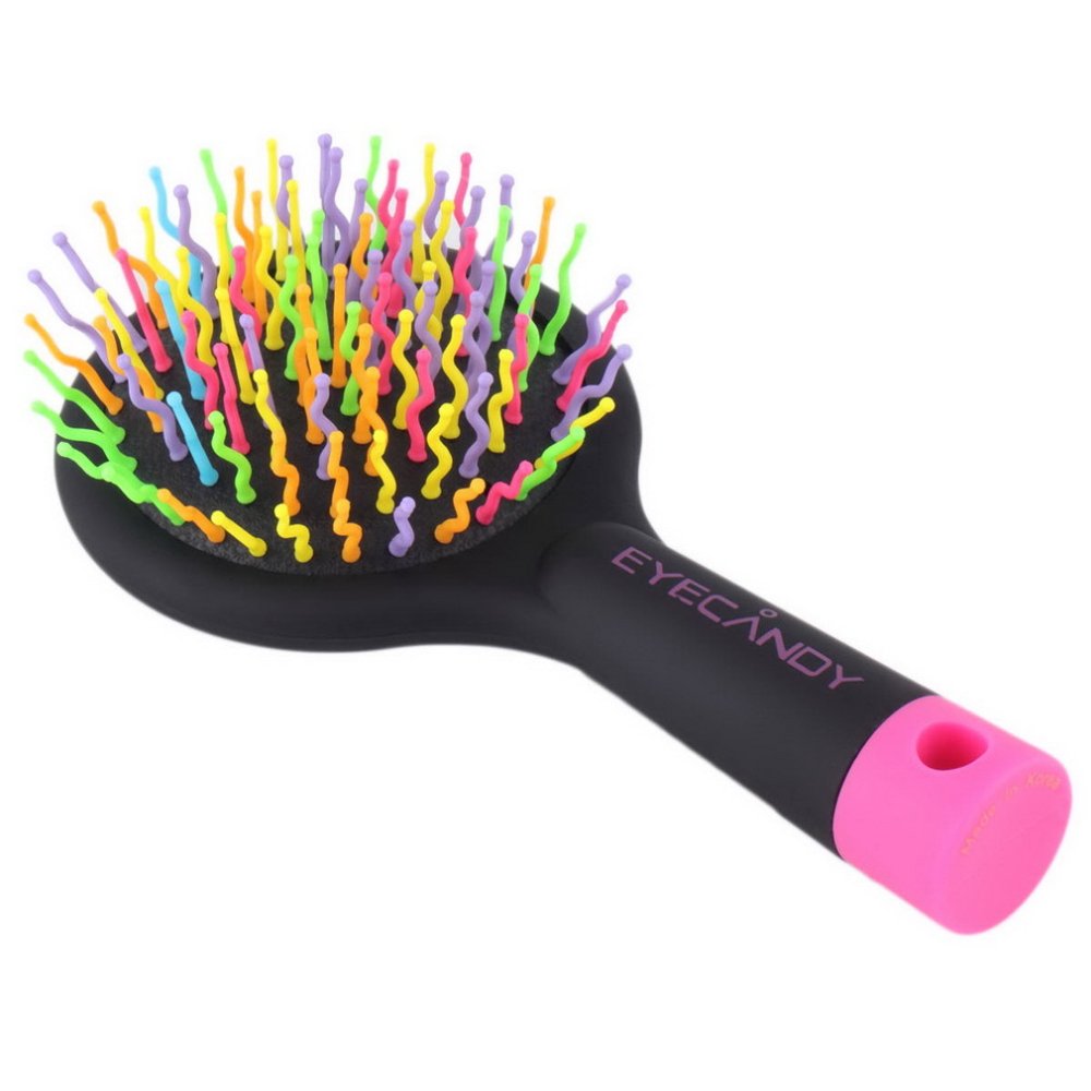 Rainbow Volume Anti-static Hair Curl Straight Massage Comb Brush Mirror black Rainbow Volume Anti-static Hair Curl Straight Massage Comb Brush Mirror black