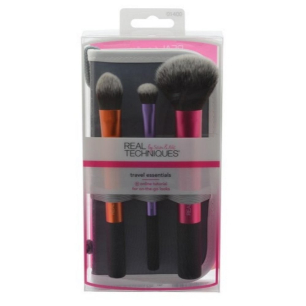 Real Techniques 3สี3ชิ้น Travel Essentials(กระเป๋าเทา)1ชิ้น Real Techniques 3สี3ชิ้น Travel Essentials(กระเป๋าเทา)1ชิ้น