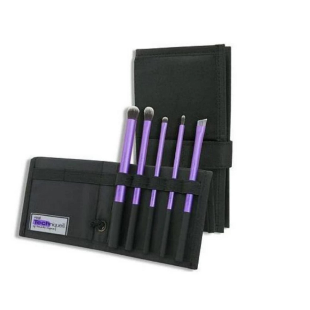 Real techniques แปรงแต่งหน้า Core collection 5pcs Make-Up Brushes Set Cosmetics Tools (Purple) Real techniques แปรงแต่งหน้า Core collection 5pcs Make-Up Brushes Set Cosmetics Tools (Purple)