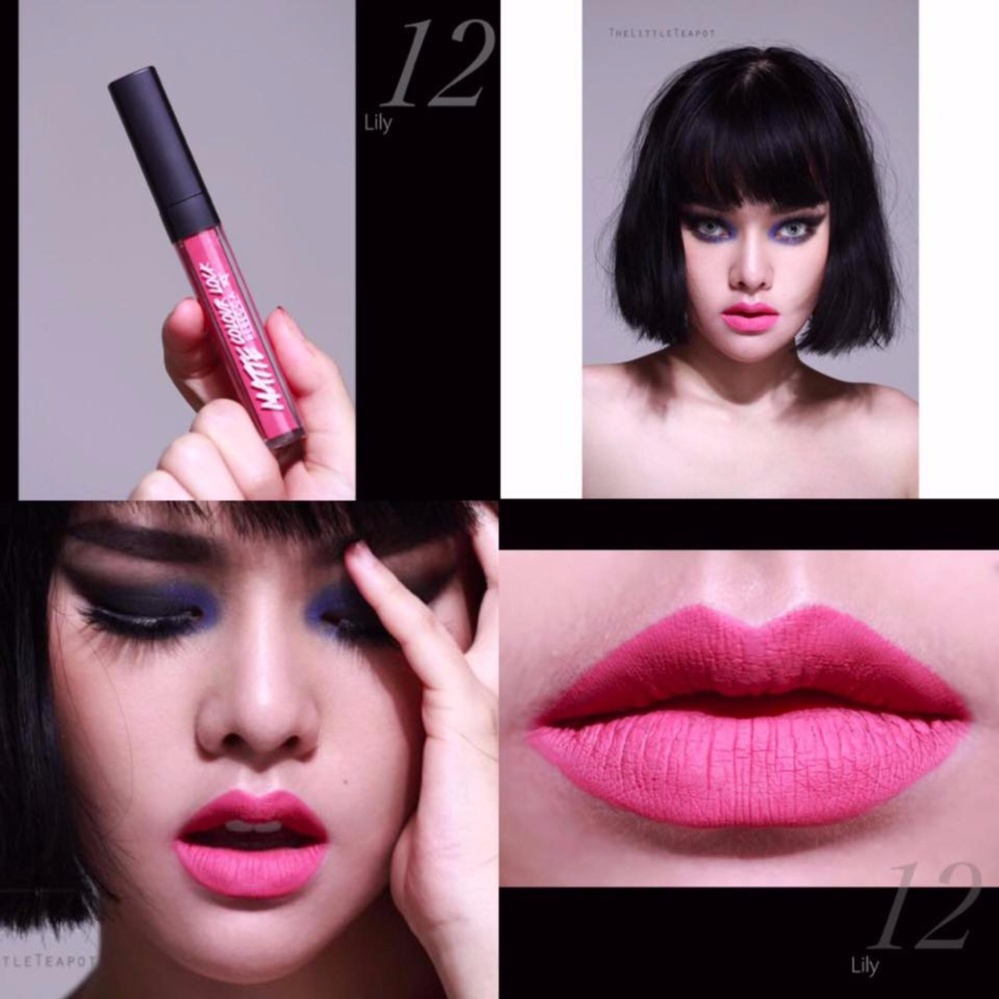 Rebecca Matte Colour Lipstick รีเบคก้า ลิปแมท ล๊อคลิควิด เม็ดสีเนียนละเอียด ผิวปากนุ่มชุ่มชื้น ไม่แห้งตึง สีสวยติดทนนาน
