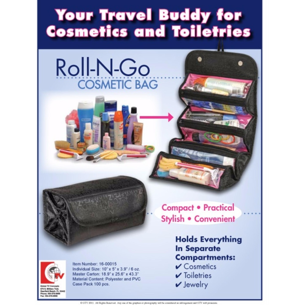 Roll-N-Go กระเป๋าจัดระเบียบเครื่องสำอาง Roll-N-Go กระเป๋าจัดระเบียบเครื่องสำอาง