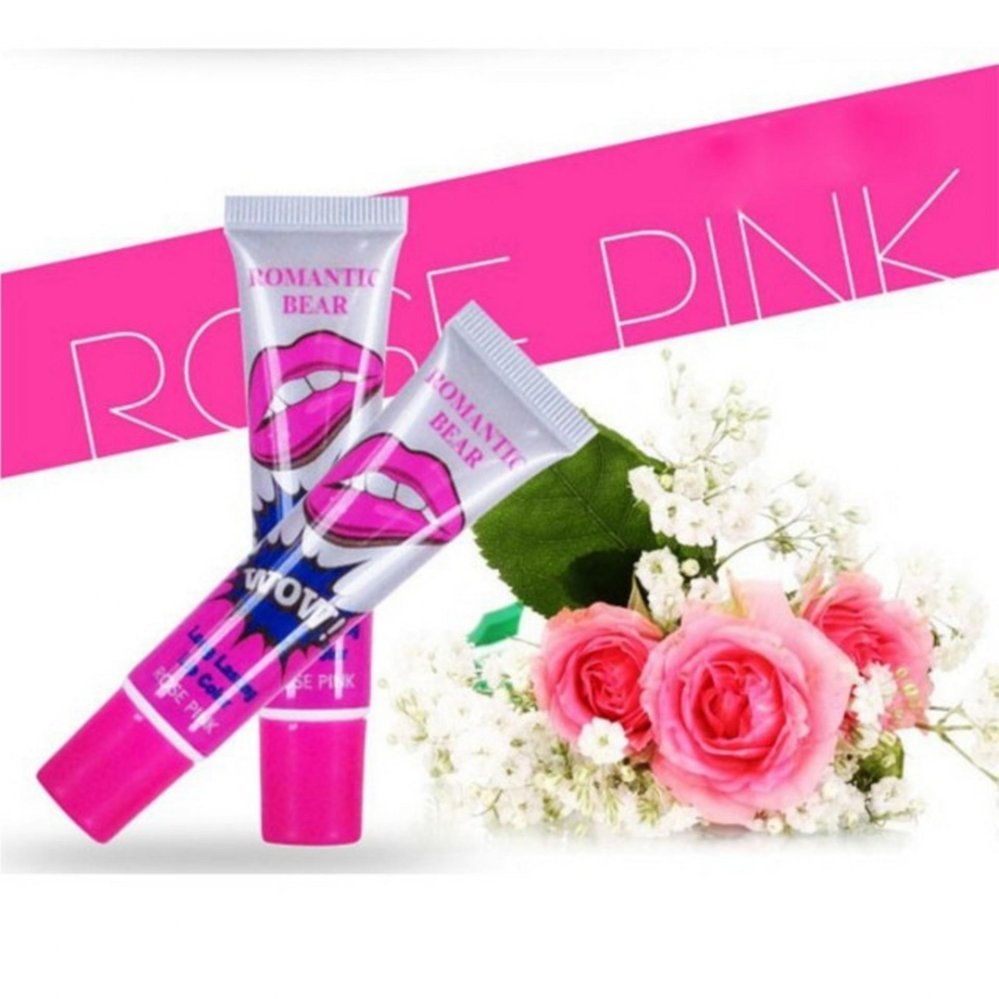 ROMANTIC BEAR LIP TATTOO ลิปกลอสแบบลอกออกเหมือนสักสีปาก(ROSE PINK) ROMANTIC BEAR LIP TATTOO ลิปกลอสแบบลอกออกเหมือนสักสีปาก(ROSE PINK)