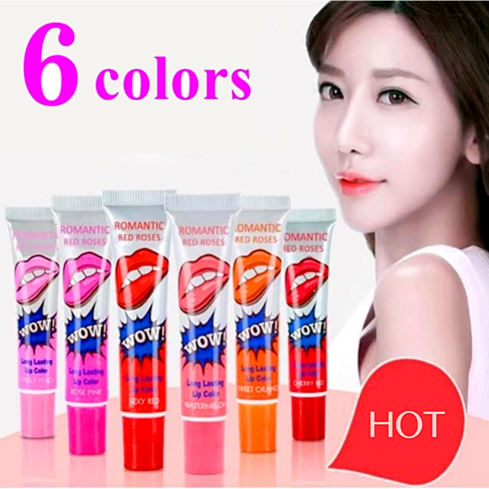 Romantic Bear Lip tattoo รุ่น WOW ลิปสัก สีสวย (6สี) Romantic Bear Lip tattoo รุ่น WOW ลิปสัก สีสวย (6สี)