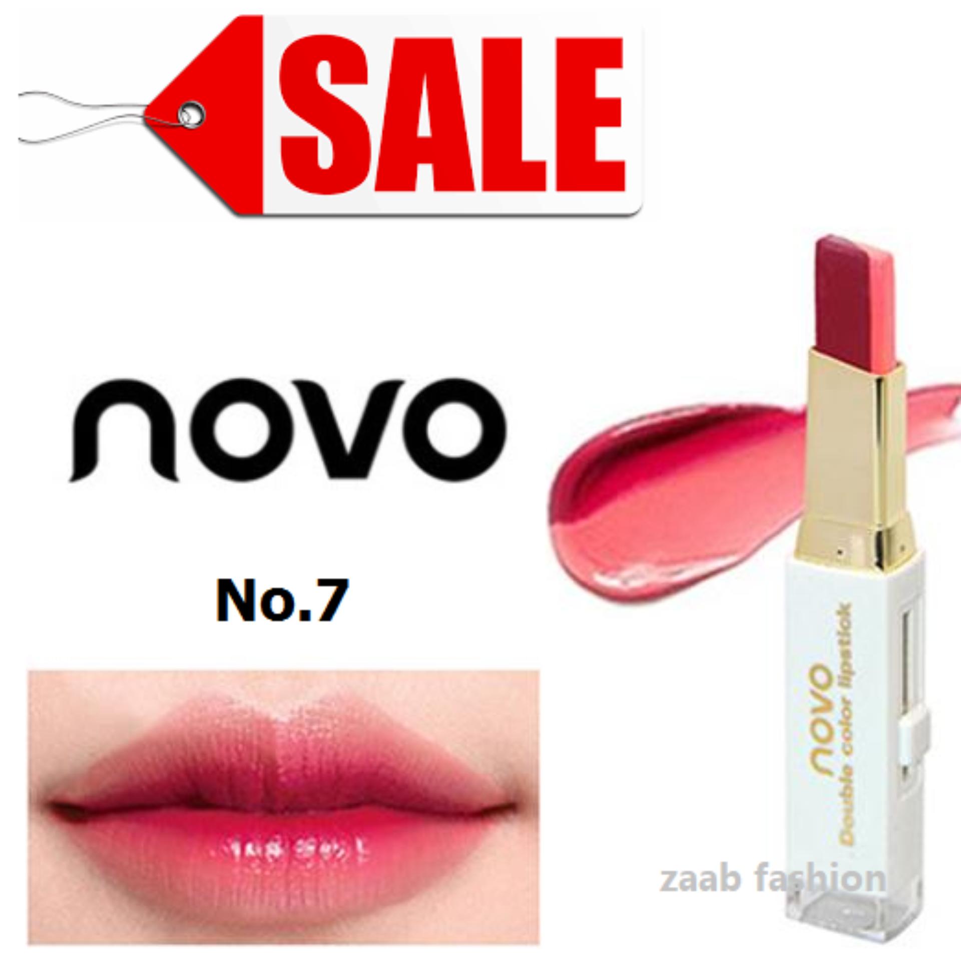 SALE!! Novo Lipstick ของแท้ 100% (Zaab Fashion) โนโว ลิปสติก 2 สีในแท่งเดียว ลิปสติกทูโทน โทนสีสวยแซ่บ เนื้อเป็นลิปบาล์ม มีมอยเจอไรเซอร์ บำรุงริมฝีปาก ทาง่าย เฉดสีชัด ติดทนนาน 2 Tone SALE!! Novo Lipstick ของแท้ 100% (Zaab Fashion) โนโว ลิปสติก 2 สีในแท่งเดียว ลิปสติกทูโทน โทนสีสวยแซ่บ เนื้อเป็นลิปบาล์ม มีมอยเจอไรเซอร์ บำรุงริมฝีปาก ทาง่าย เฉดสีชัด ติดทนนาน 2 Tone