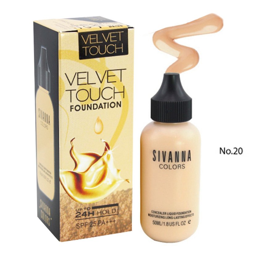Sivanna Colors Concealer Liquid Foundation ซีเวียน่า รองพื้นเนื้อใยไหม SPF 25 PA+++ ขนาด 50 g. # เบอร์20 (ผิวสองสี) 1 ขวด