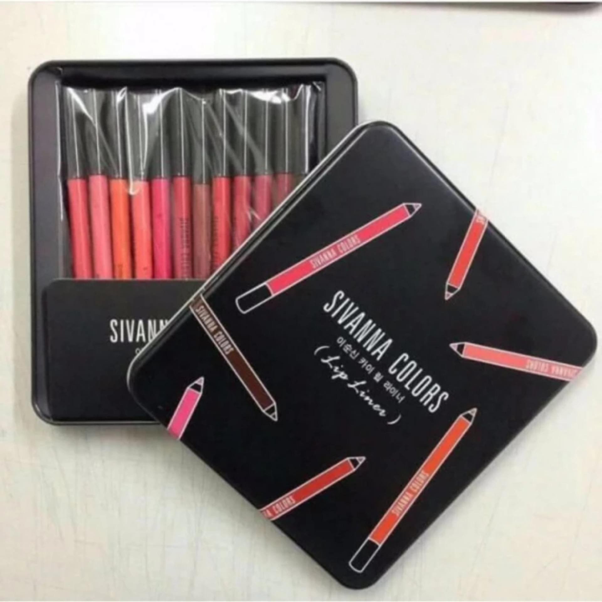 Sivanna Colors Lip Liner ดินสอเขียนขอบปาก ซีเวียน่า ลิปไลเนอร์ 12 เฉดสี (1 กล่อง) Sivanna Colors Lip Liner ดินสอเขียนขอบปาก ซีเวียน่า ลิปไลเนอร์ 12 เฉดสี (1 กล่อง)
