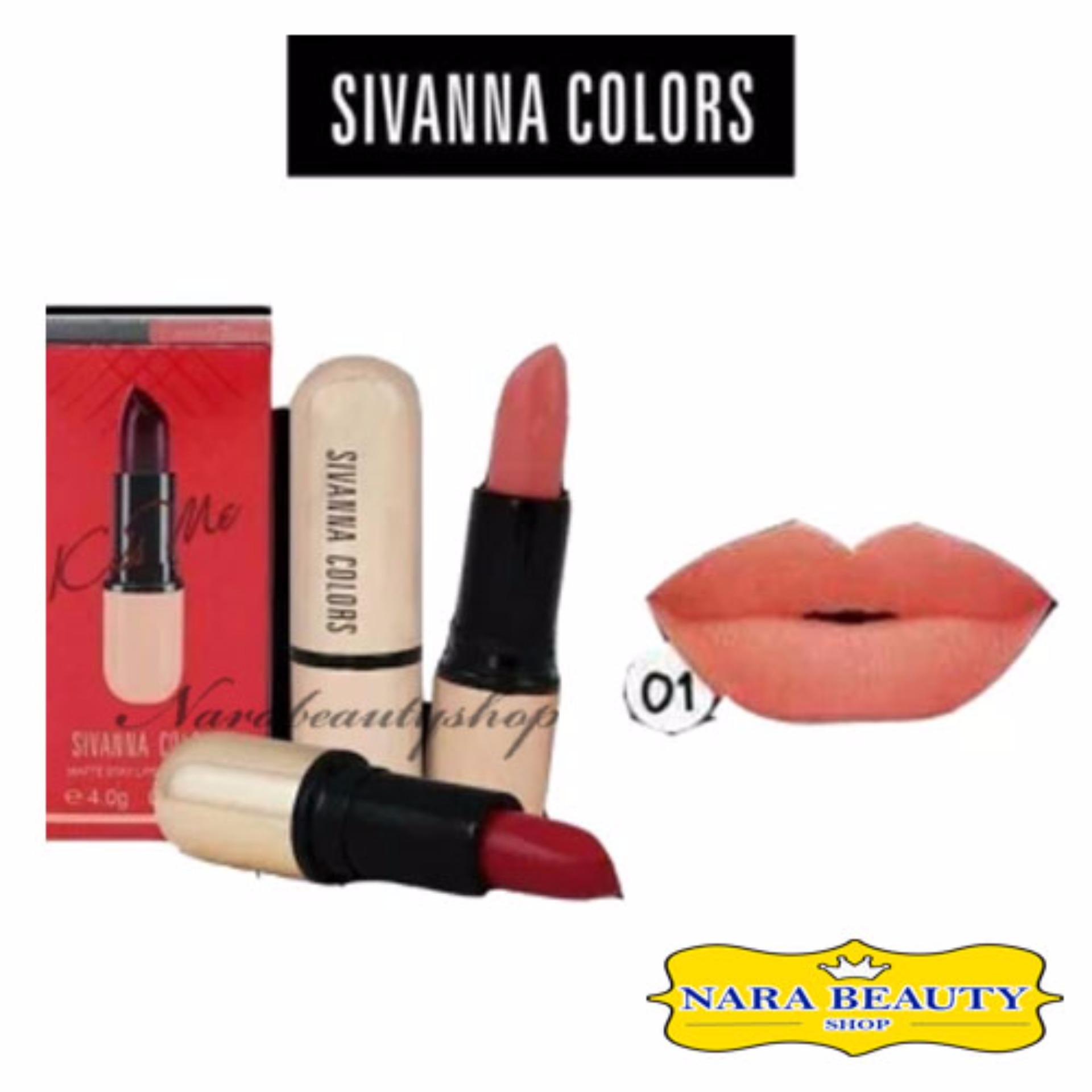 SIVANNA COLORS MATTE STAY LIPSTICK KISS ME #01 ลิปสติกคิสมี เบอร์ 1 SIVANNA COLORS MATTE STAY LIPSTICK KISS ME #01 ลิปสติกคิสมี เบอร์ 1