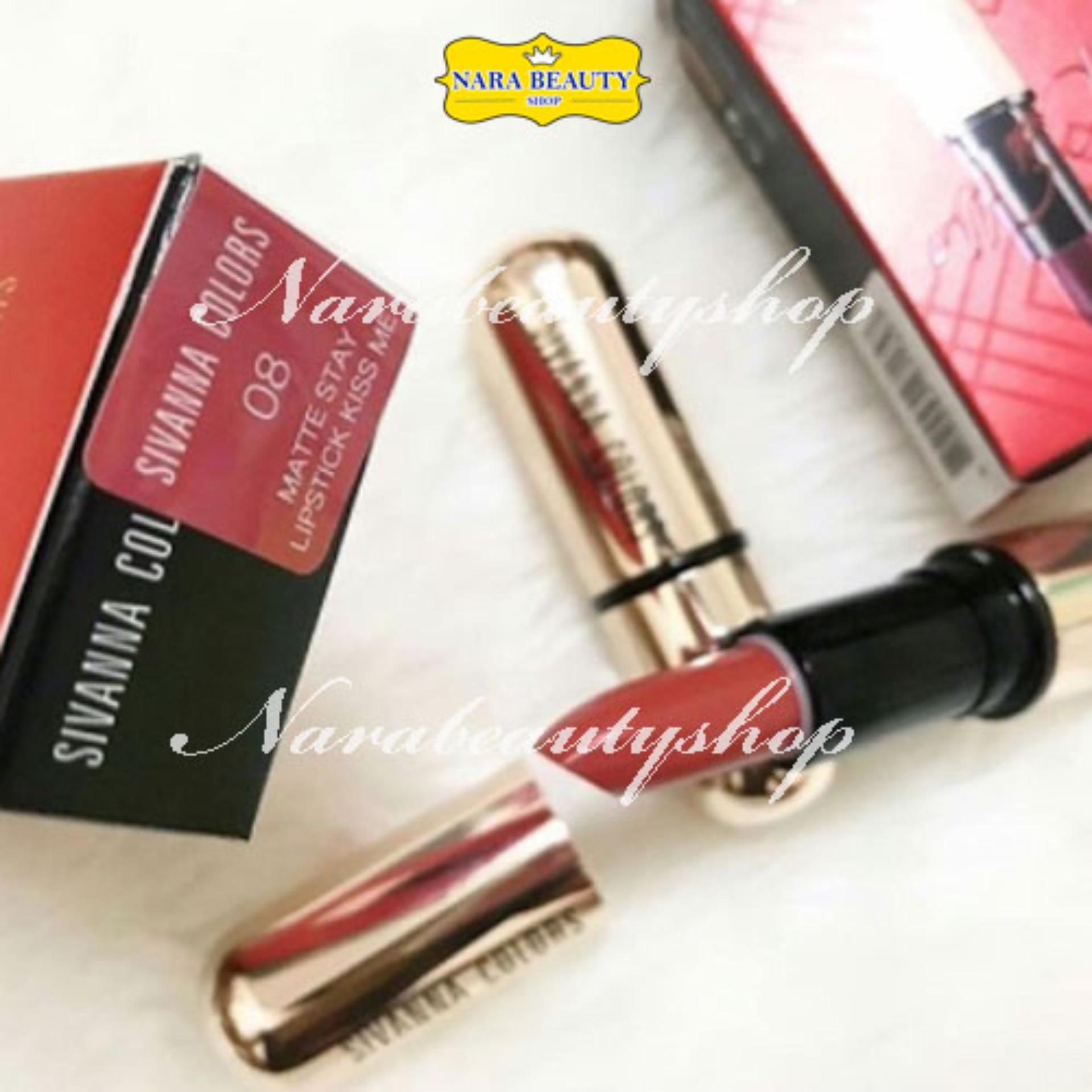 SIVANNA COLORS MATTE STAY LIPSTICK KISS ME #08 ลิปสติกคิสมี เบอร์ 08 SIVANNA COLORS MATTE STAY LIPSTICK KISS ME #08 ลิปสติกคิสมี เบอร์ 08
